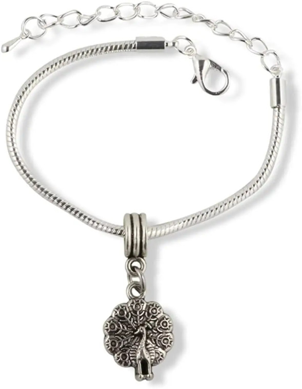 Silver Peacock Bracelet