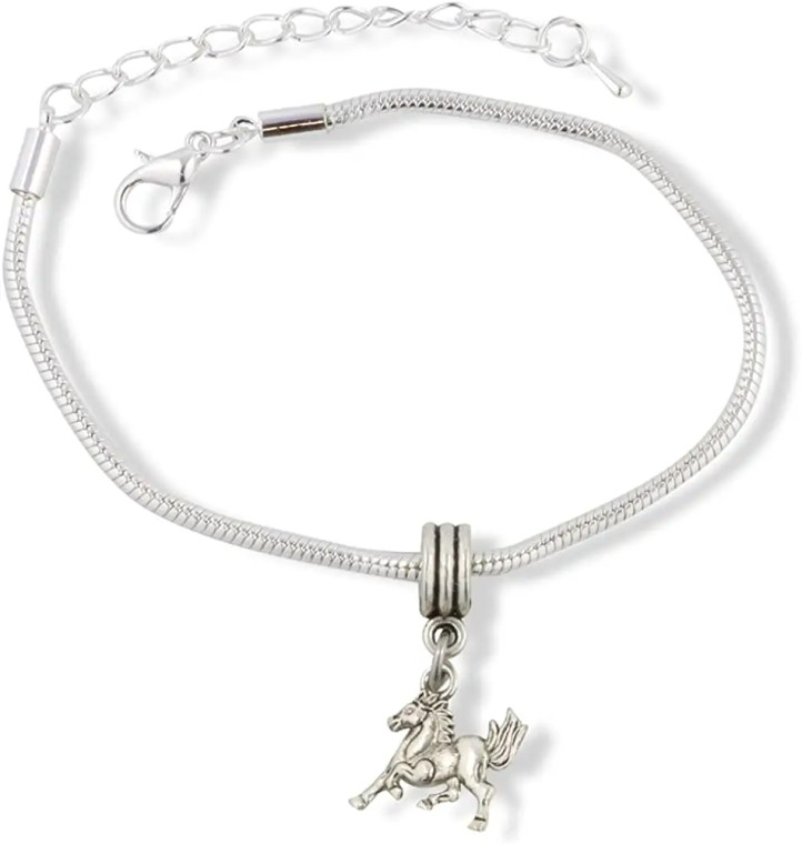 Silver Running Horse Bracelet