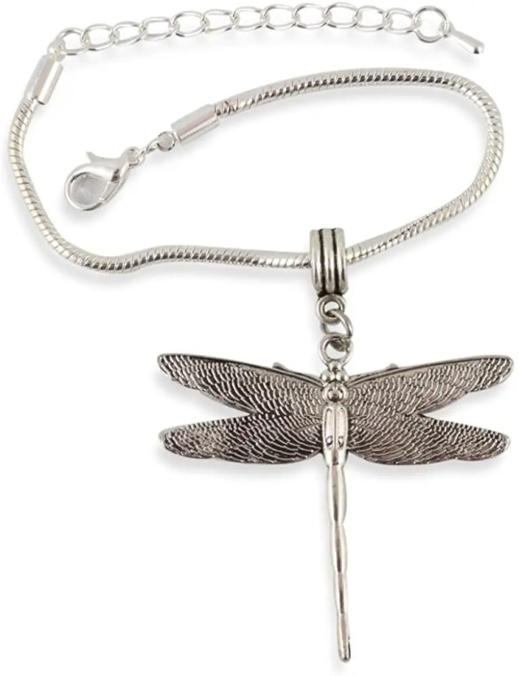 Silver Dragonfly Bracelet - Large