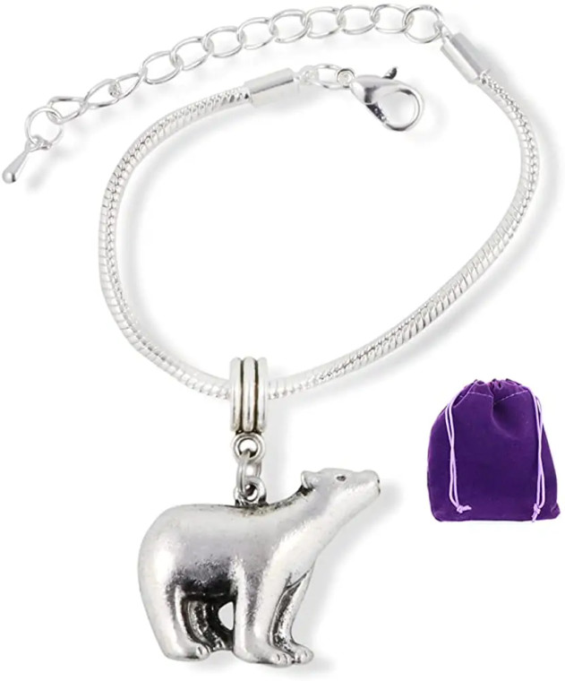 Silver Polar Bear Bracelet