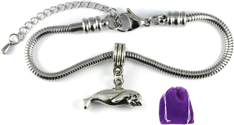 Silver Manatee Bracelet