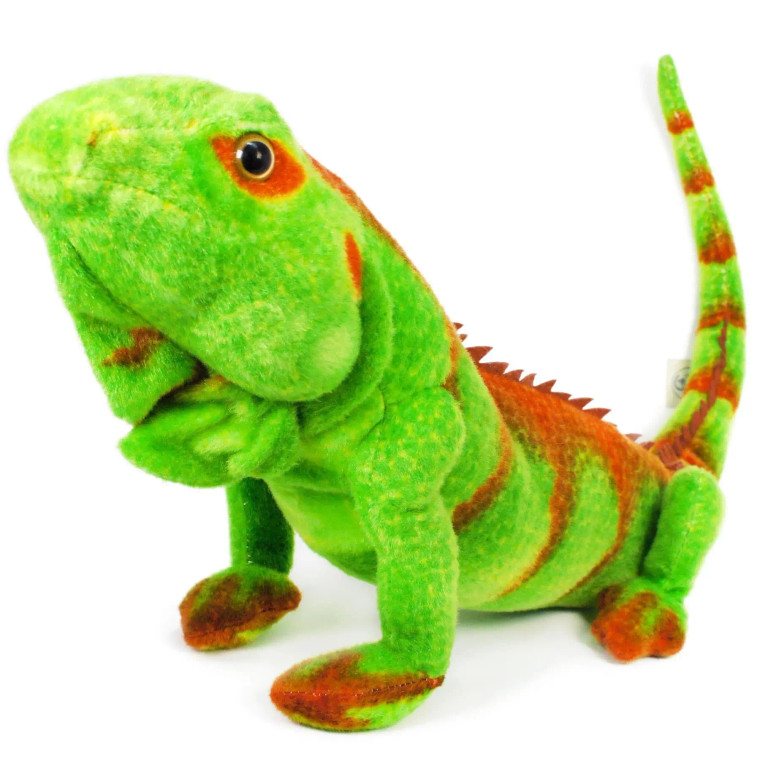 Green & Red Iguana Plush Toy