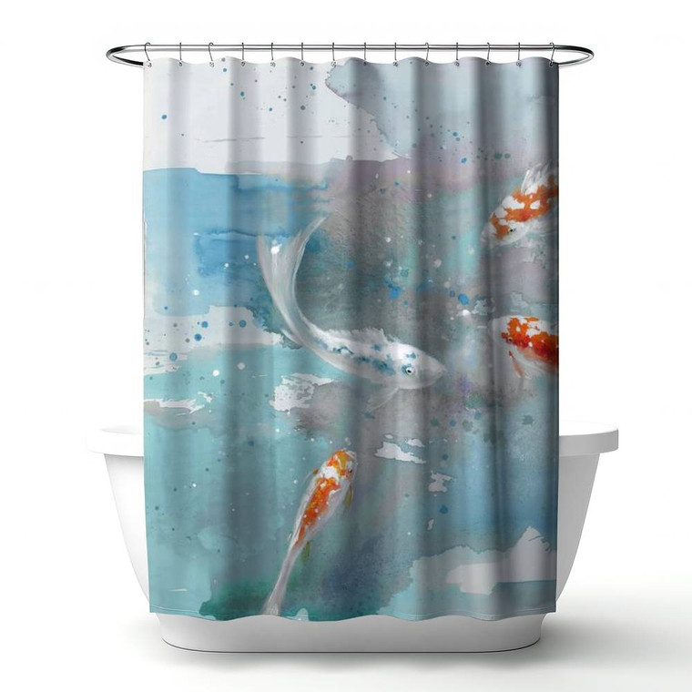 Ocean Koi Fish Shower Curtain