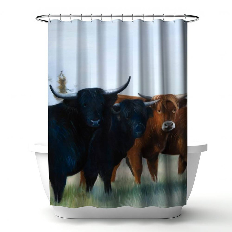 Four Cows Shower Curtain