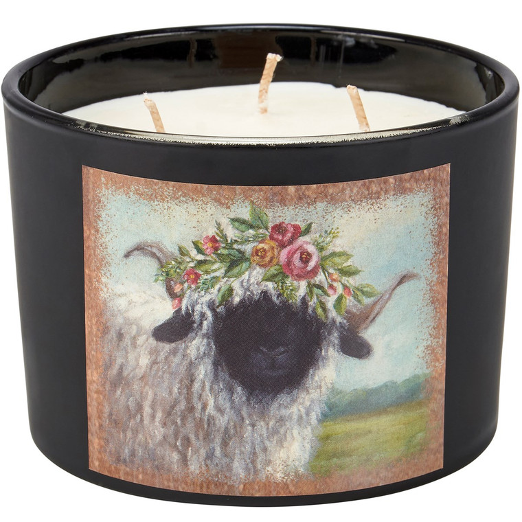 Spring Sheep Candle Jar