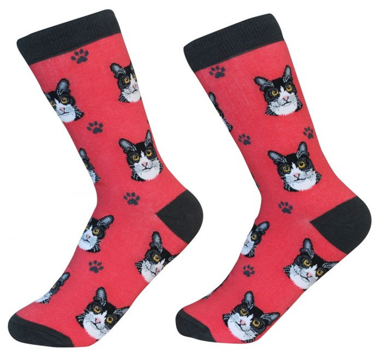 Black & White Cat Socks