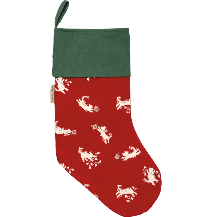 Red Cat Christmas Stocking