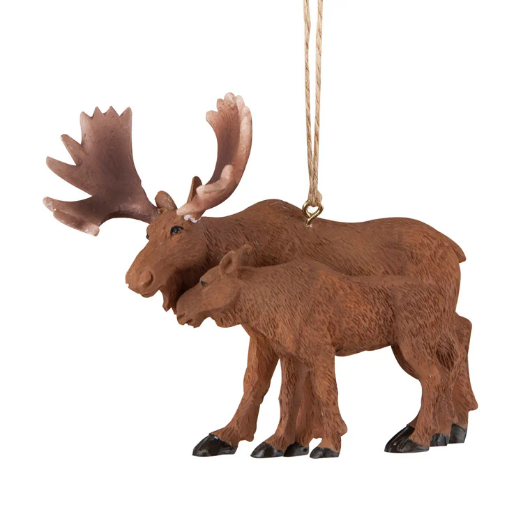 Moose & Baby Ornament