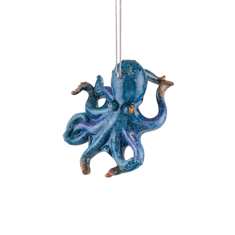Blue Octopus Ornament