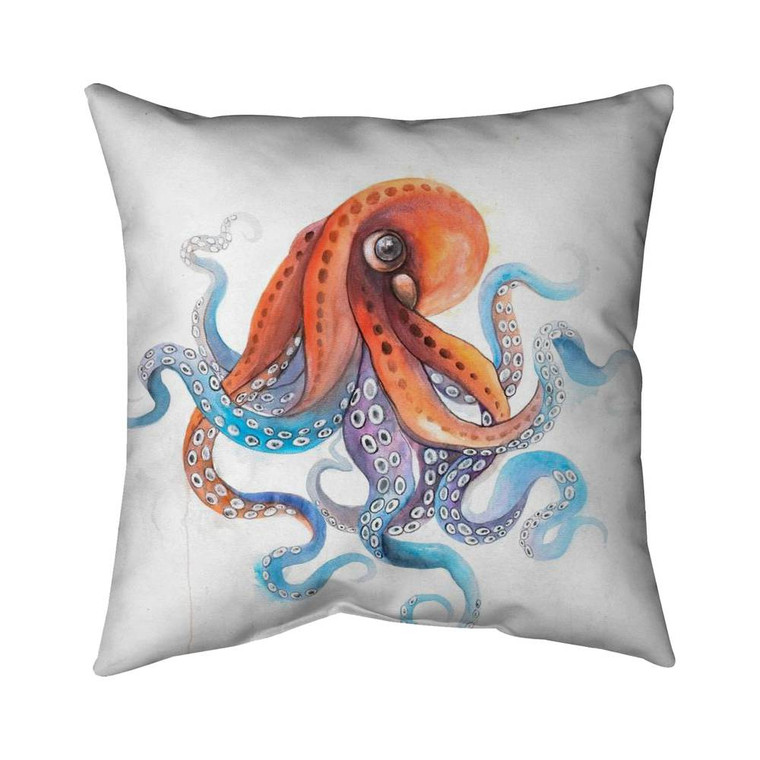 Colorful Octopus Throw Pillow