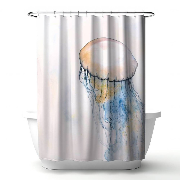 Watercolor Jellyfish Shower Curtain