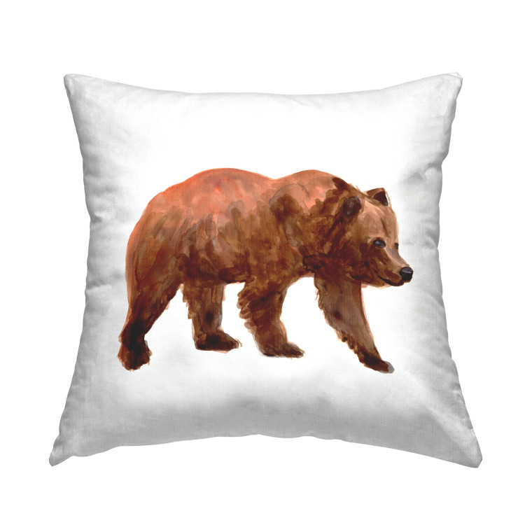 Grizzly Bear Throw Pillow