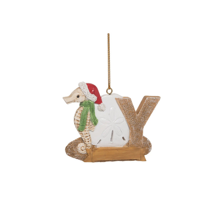 Seahorse & Sand Dollar Joy Ornament