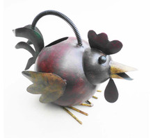 Rustic Metal Rooster Watering Can