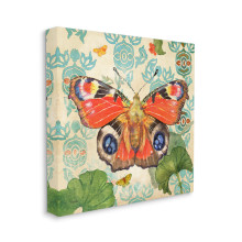 Orange Boho Butterfly Canvas Art Print