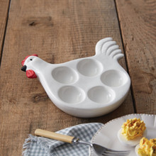 White Chicken Deviled Egg Platter