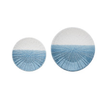 Blue & Bisque Sea Urchin Dinner Plate Set