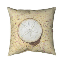 Sand Dollar on Sand Throw Pillow