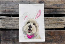 Goldendoodle Easter Kitchen Towel