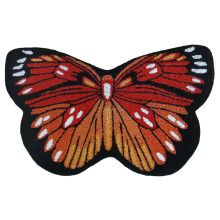 Red Monarch Butterfly Area Rug - Indoor/Outdoor