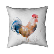 Colorful Rooster Throw Pillow