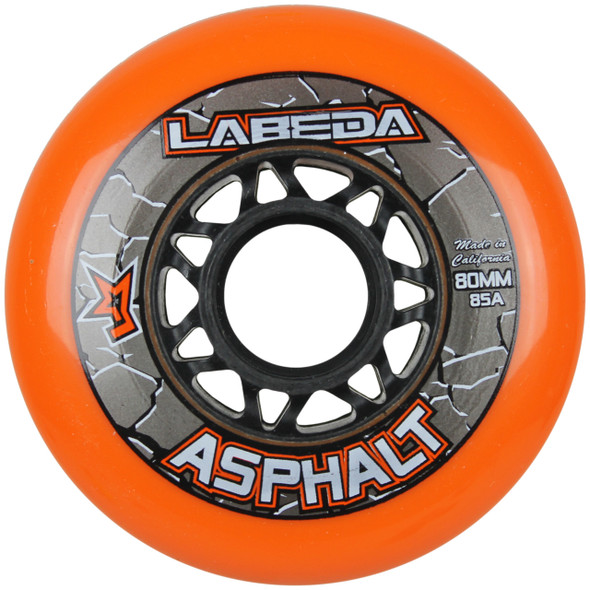 Labeda Hockey Wheel Asphalt Gripper 85A Orange 80mm