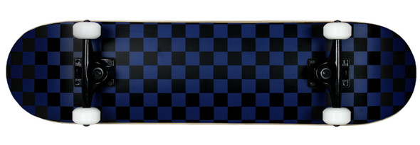 Krown Black/Blue Checker 7.75" Complete Skateboard Case of 4