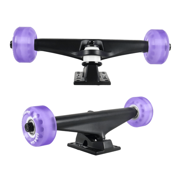 Skateboard Truck/Wheel Assembly Core 7.0 Black / 55mm Bigfoot Purple / Abec 9 (Pair)