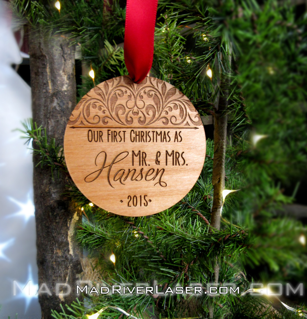 first married christmas ornament 2015