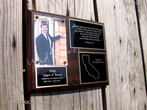 TRA102 Traditional LDS Mission Plaque 8x10