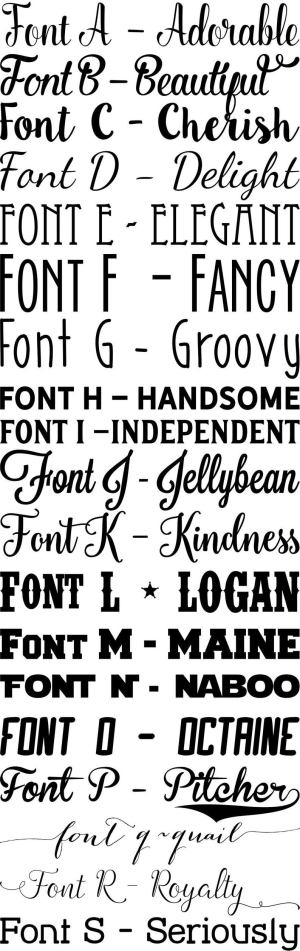 Mad River Laser Font Choices
