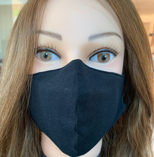 Black Cotton Face Mask (2 Filters)