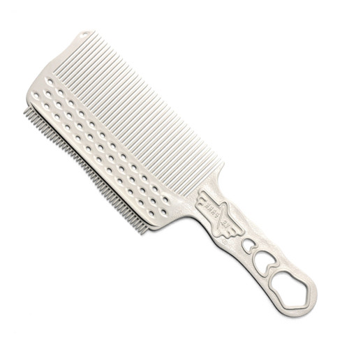 YS Park Slim 282 Clipper Comb with Teeth & Guard Left Hand - White