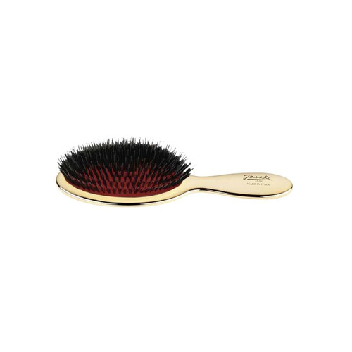 Janeke Gold Small Hairbrush with Boar/Nylon Bristles
