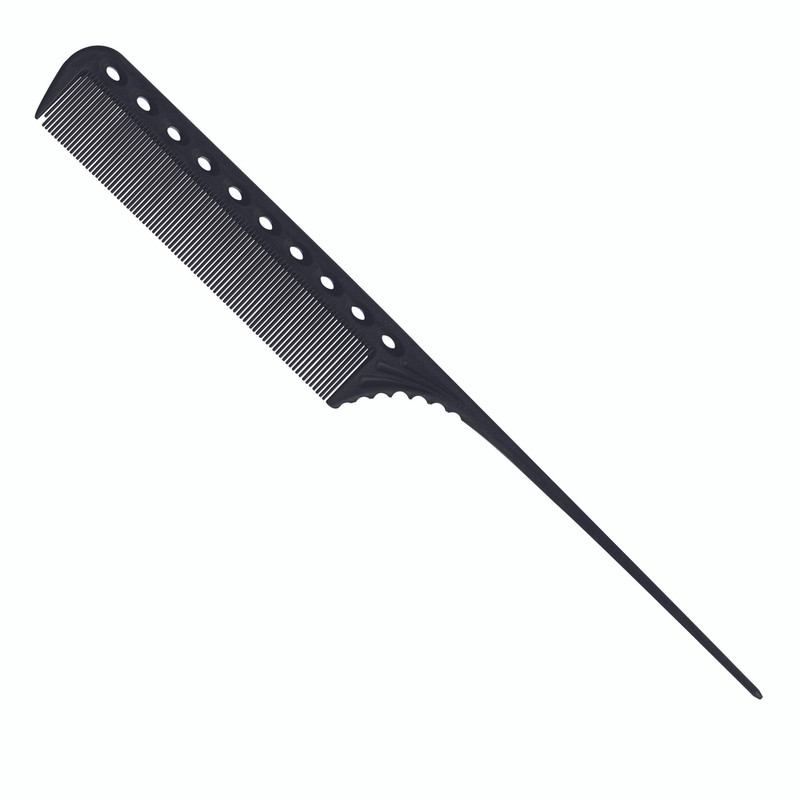 YS Park 111 Fine Tooth Tail Comb Carbon Black