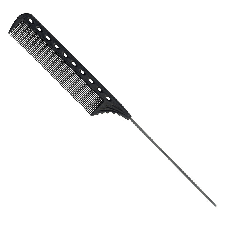 YS Park 112 Fine Tooth Pin Tail Comb Carbon Black