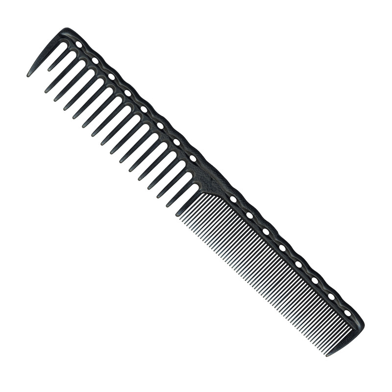 YS Park 332 Wide/Fine Tooth Cutting Comb Carbon Black