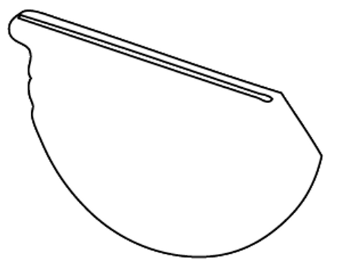 Half Round Gutter 150mm- Stop Ends