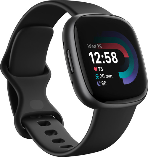 Fitbit FB523BKBK Versa 4 Black-Graphite Smart Watch Black