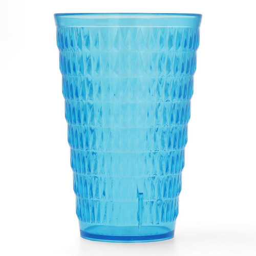 Vaso de plástico cara de piña Gonherrplast de 473.176ml (16oz) color azul- 211VCP0002