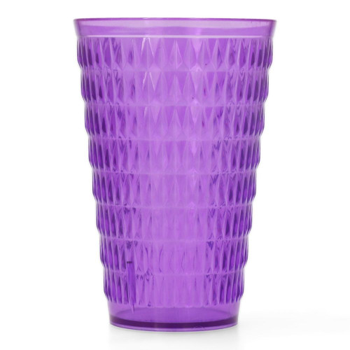 Vaso de plástico cara de piña Gonherrplast de 473.176ml (16oz) color morado- 211VCP0006