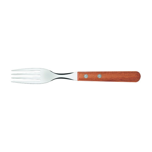 Tenedor de mesa línea Dynamic Tramontina de acero inoxidable y mango de madera- 22302400