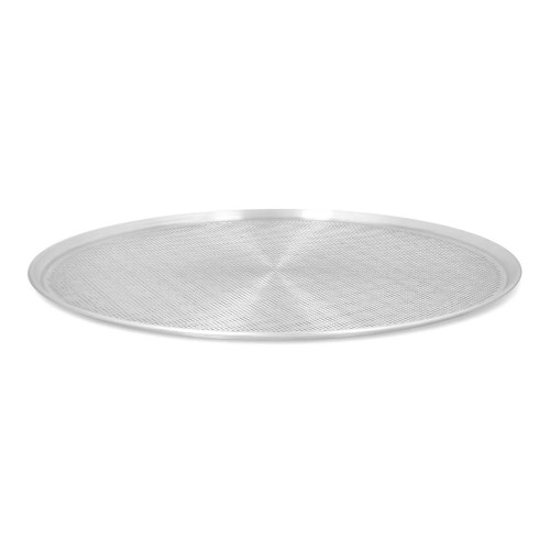 Charola Perforada para Pizza de Aluminio La Ideal de 45 cm color Gris