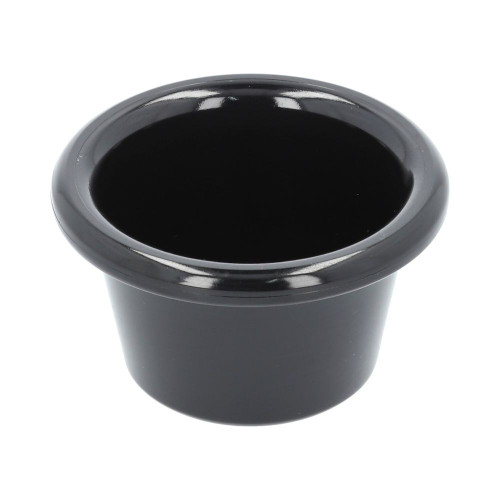 Docena de ramekins liso de plástico Thunder Group de 51.7 ml color negro- PL535BL1