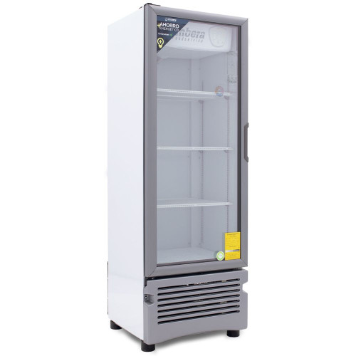 Refrigerador Imbera color blanco con puerta de vidrio con capacidad de 12 pies - VR-12