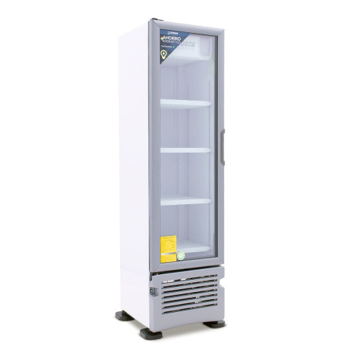 Refrigerador Exhibidor Imbera de Puerta de Vidrio con Capacidad de 8 pies y Gabinete de Color Blanco - VR-08