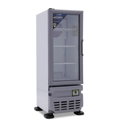 Refrigerador exhibidor Imbera color blanco de puerta de vidrio con capacidad de 4 pies - VRS-05