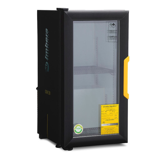 Refrigerador cervecero Imbera color negro de puerta de vidrio con capacidad de 24 botellas- CCV-24