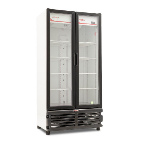 Refrigerador Torrey de doble puerta de Vidrio con capacidad de 26 pies y gabinete de color blanco – TVC26