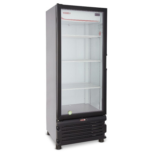 Refrigerador refresquero Torrey de puerta de Vidrio con capacidad de 17 pies y gabinete de color negro – TVC17